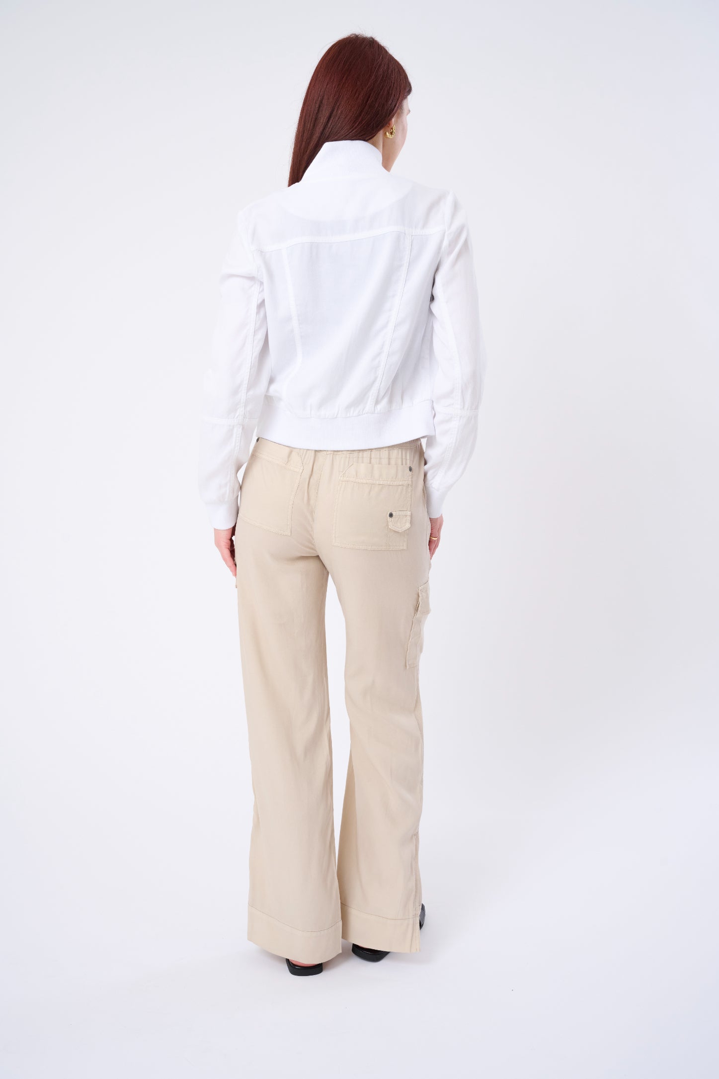 Caracas Stretch Cupro Wide-Leg Cargo Pant