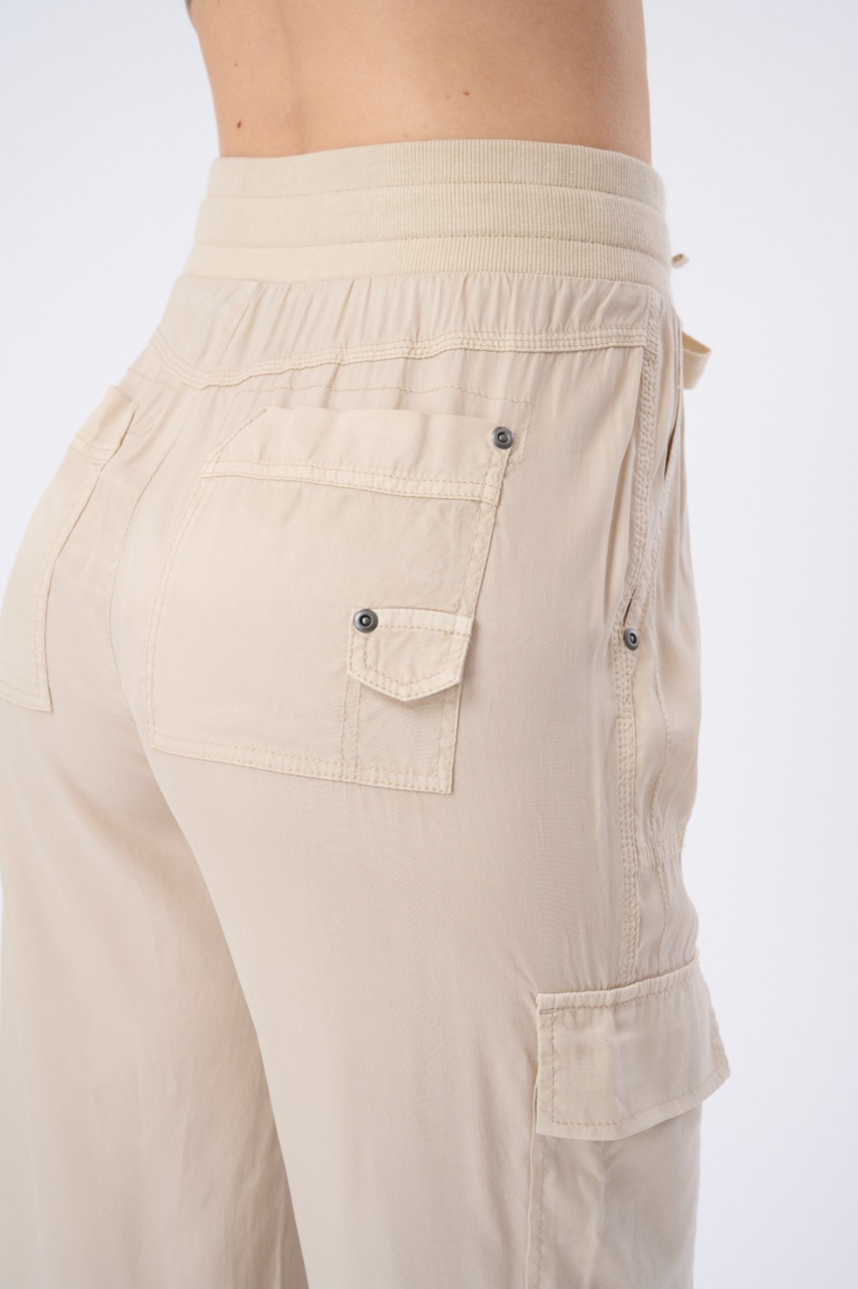 Caracas Stretch Cupro Wide-Leg Cargo Pant