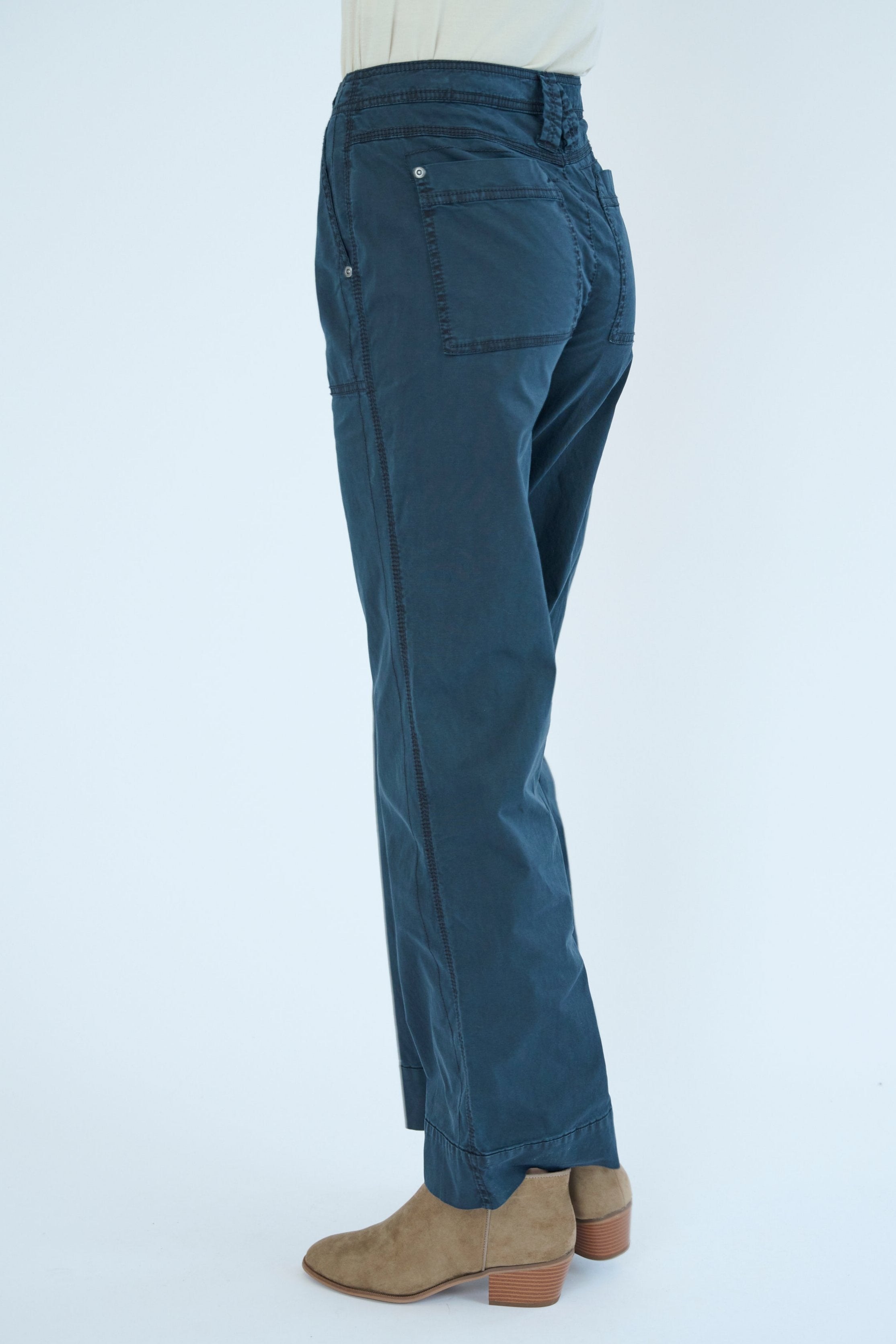 Back view of Darilyn pant in Celestial Blue color