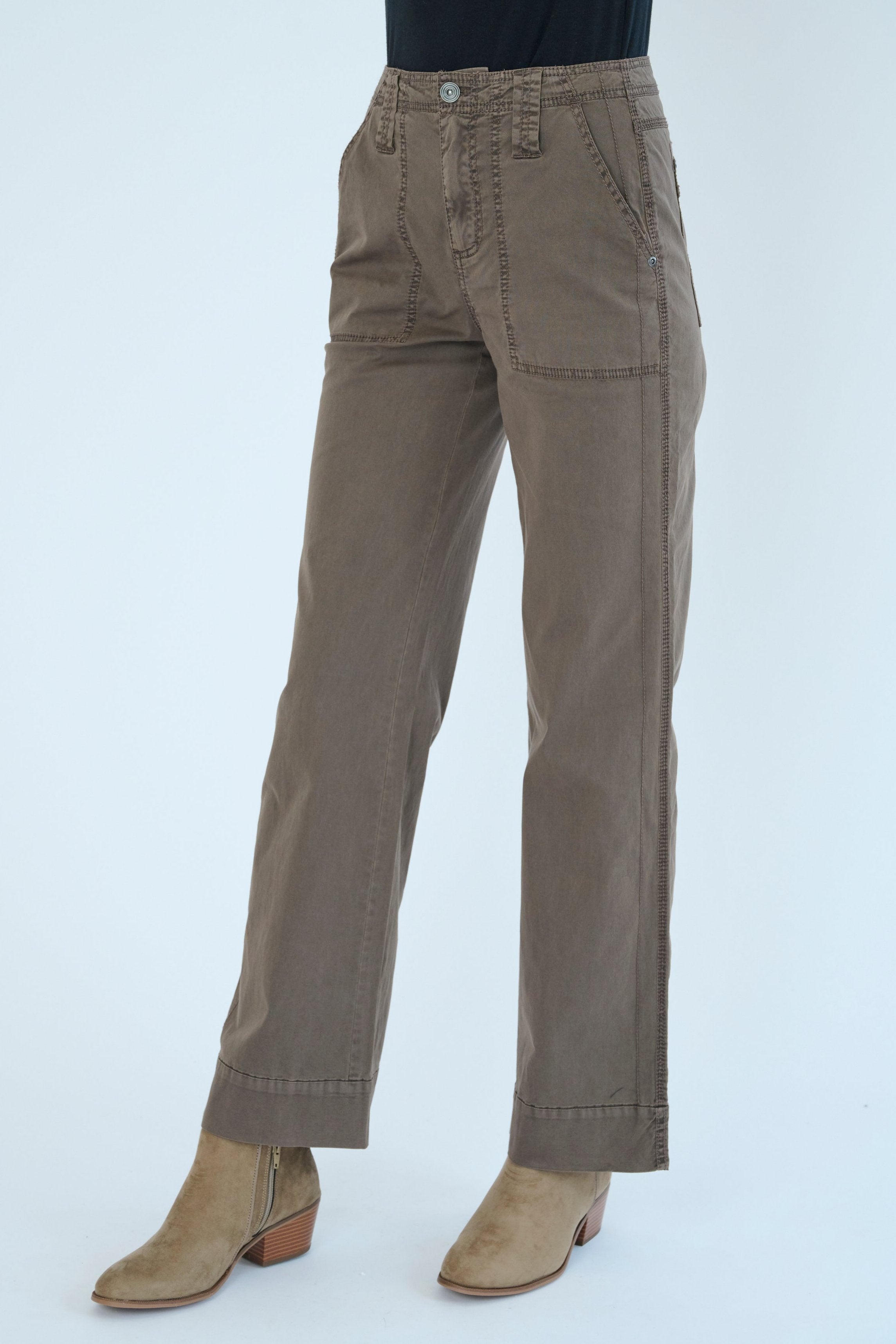 Front view of Darilyn pant in Hazel color