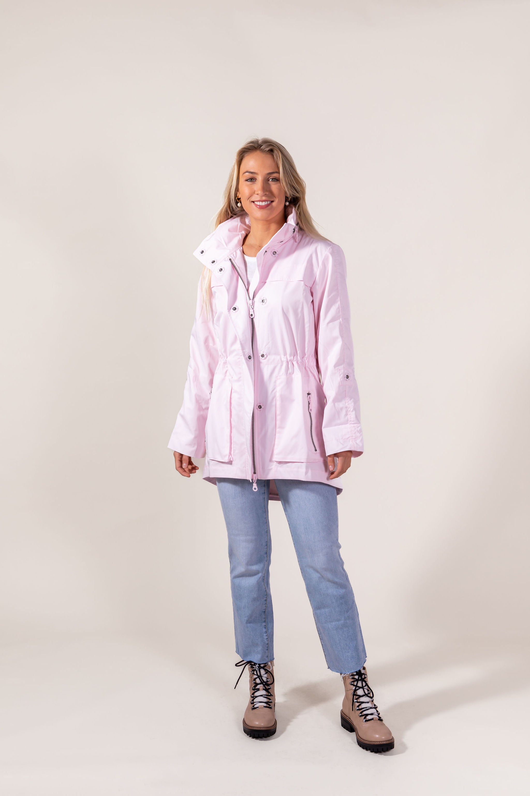 Womens pink anorak on sale jacket