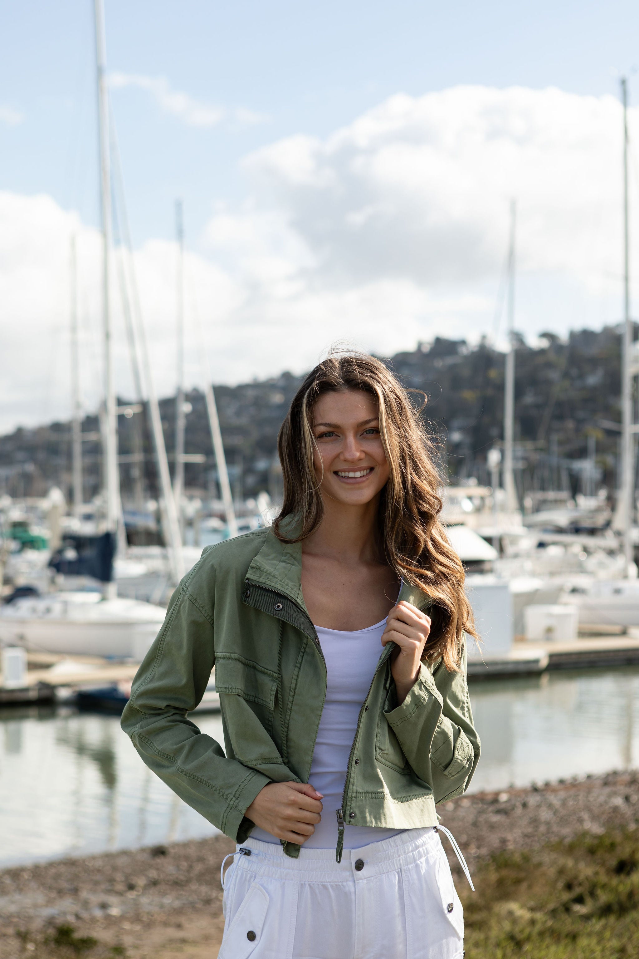 Elevate Your Spring Style with the Umi Stretch Cargo Crop Jacket