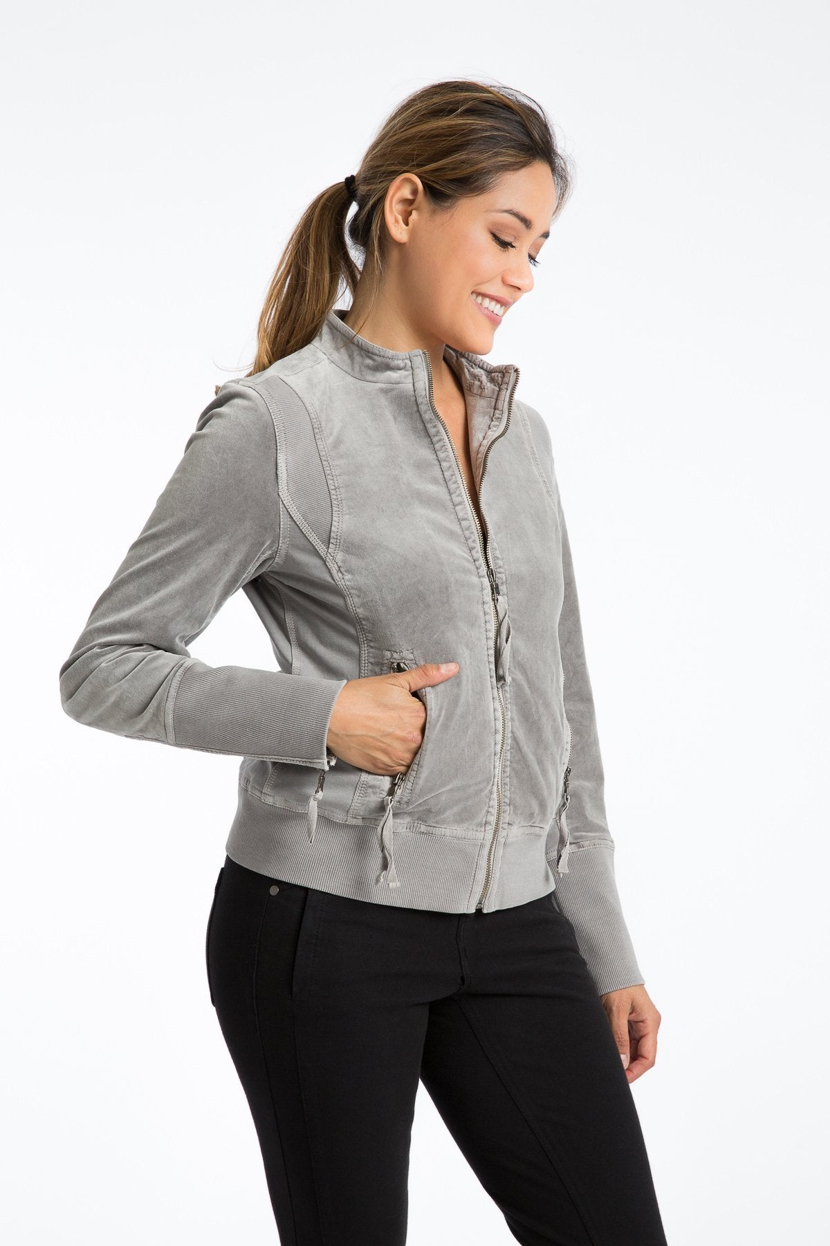 Donna Velveteen Track Jacket