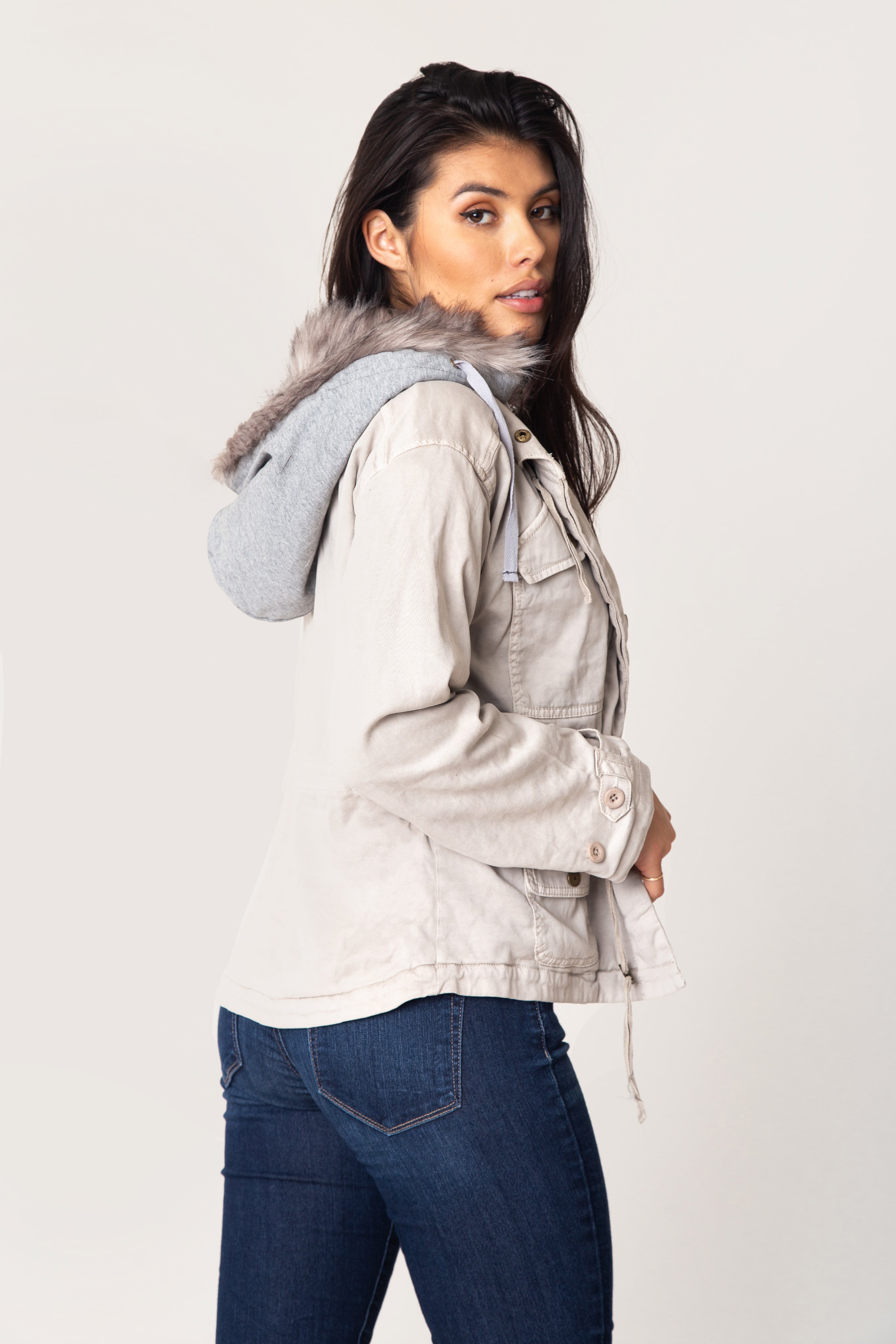 Windsor All The Feels Faux Fur Lined Denim Jacket | Hamilton Place